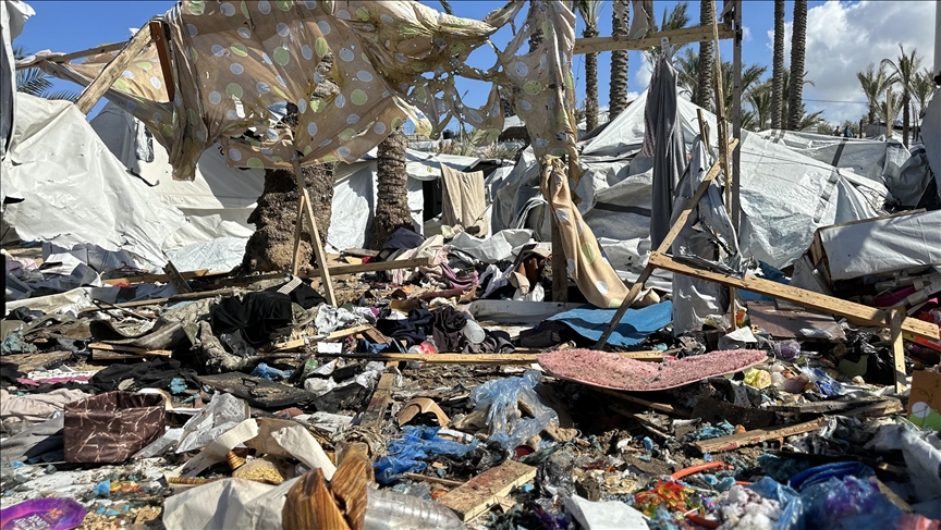 Zona en ruinas de Gaza