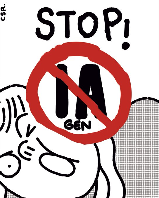 Viñeta que dice Stop IA Gen